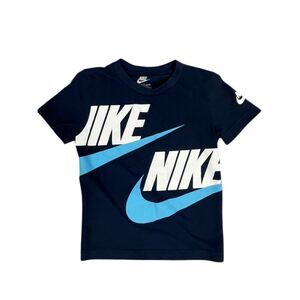 Nike Kids T-Shirt 4T Blue Logo Graphic Tee
